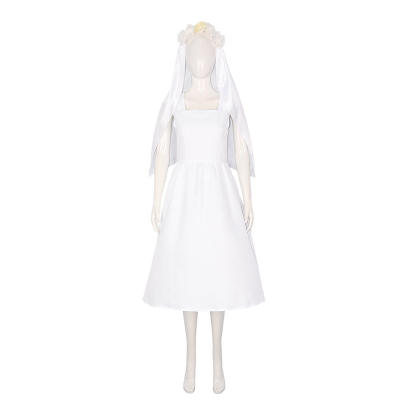 Fallout Lucy Wedding Dress Fallout 4 Cosplay Costume White Skirt Headdress - Image 4
