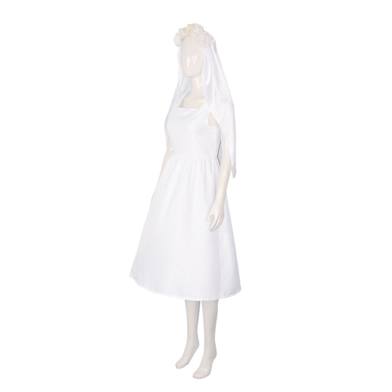 Fallout Lucy Wedding Dress Fallout 4 Cosplay Costume White Skirt Headdress - Image 5
