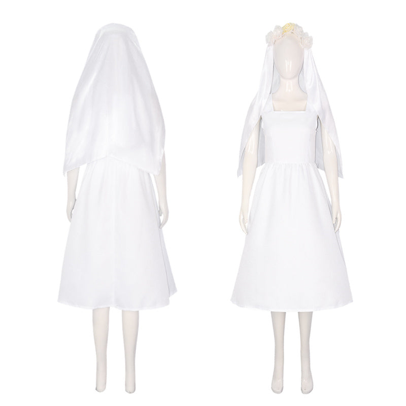 Fallout Lucy Wedding Dress Fallout 4 Cosplay Costume White Skirt Headdress - Image 2