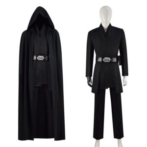 Star Wars Luke Skywalker Cosplay Costume Adult Jedi Luke Black Cloak Cape Outfit