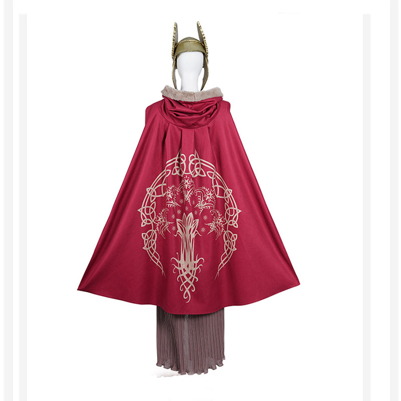 Elden Ring Cosplay Blade of Miquella Malenia Costume Queen Marika Malenia Dress With Helmet Cloak - Image 6