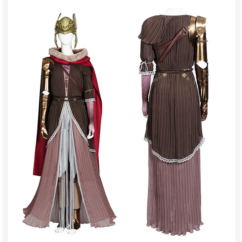 Elden Ring Cosplay Blade of Miquella Malenia Costume Queen Marika Malenia Dress With Helmet Cloak - Image 2