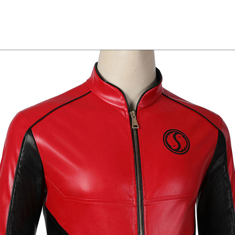 Marcus Hargreeve Costume The Umbrella Academy Sparrow Academy Cosplay Red Leather Uniform Suit - Image 4