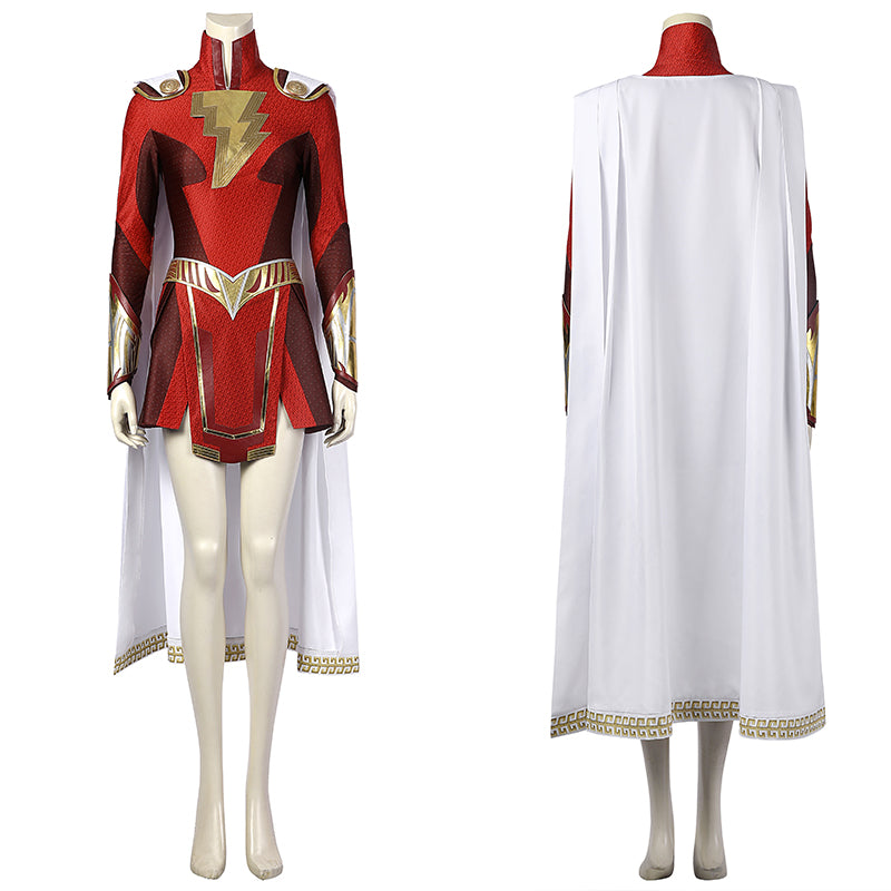Shazam! Fury Of The Gods Mary Marvel Cosplay Lady Shazam Costume Supergirl Jumpsuit With Boots - Image 3