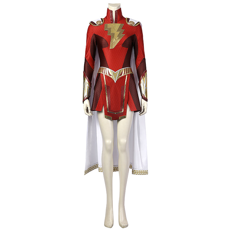 Shazam! Fury Of The Gods Mary Marvel Cosplay Lady Shazam Costume Supergirl Jumpsuit With Boots - Image 4