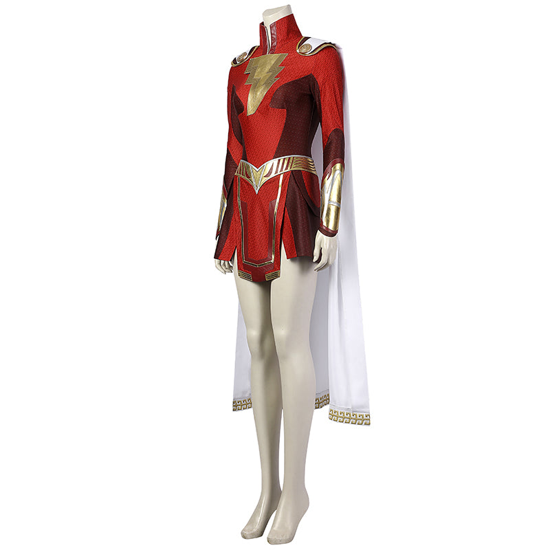 Shazam! Fury Of The Gods Mary Marvel Cosplay Lady Shazam Costume Supergirl Jumpsuit With Boots - Image 5
