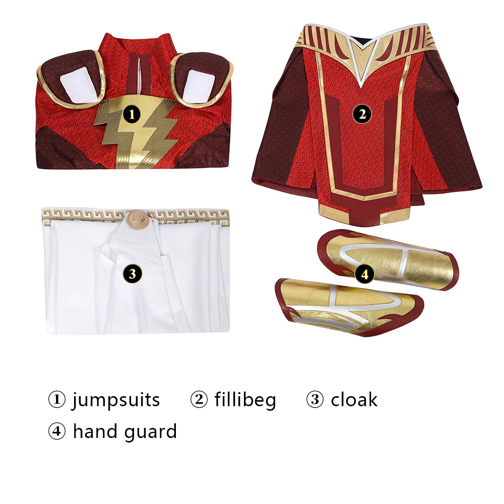 Shazam! Fury Of The Gods Mary Marvel Cosplay Lady Shazam Costume Supergirl Jumpsuit With Boots - Image 9