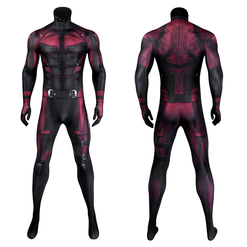 Superhero Daredevil Cosplay Matt Murdock Costume Jumpsuit Halloween Party Suit - Image 2