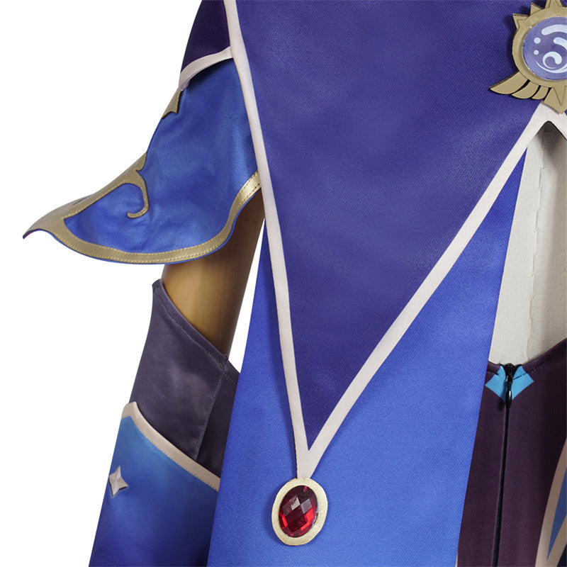 Genshin Impact Mona Megistus Cosplay Costume Anime Astrologist Purple Uniform Halloween Party Dress - Image 13