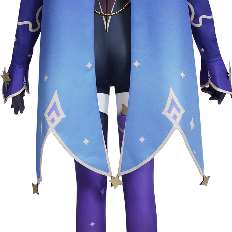 Genshin Impact Mona Megistus Cosplay Costume Anime Astrologist Purple Uniform Halloween Party Dress - Image 22