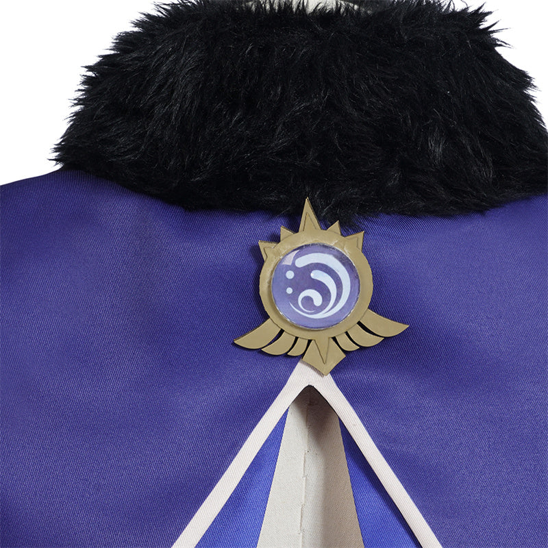 Genshin Impact Mona Megistus Cosplay Costume Anime Astrologist Purple Uniform Halloween Party Dress - Image 12