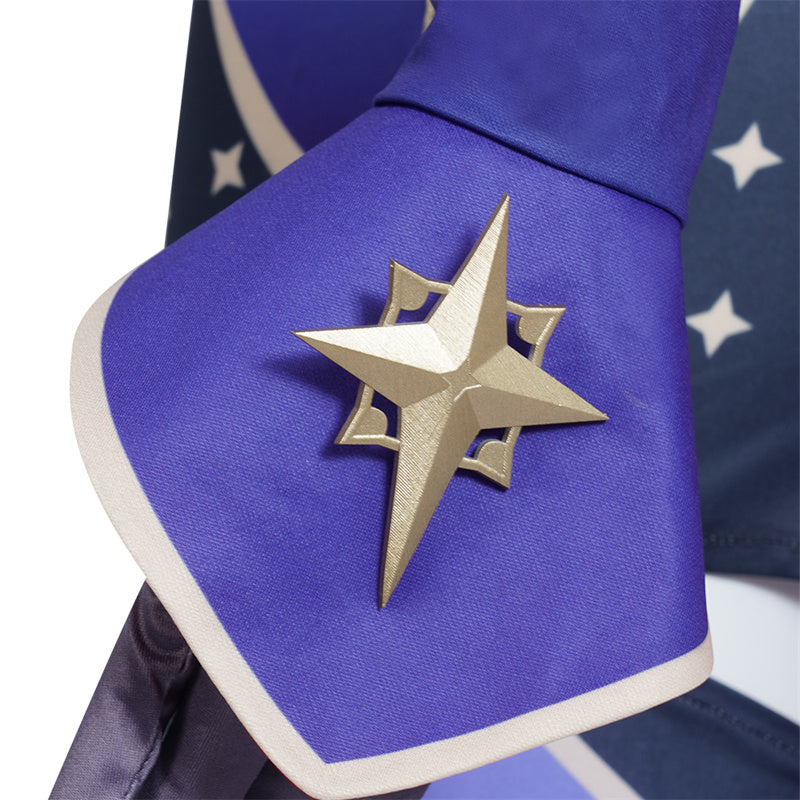 Genshin Impact Mona Megistus Cosplay Costume Anime Astrologist Purple Uniform Halloween Party Dress - Image 27