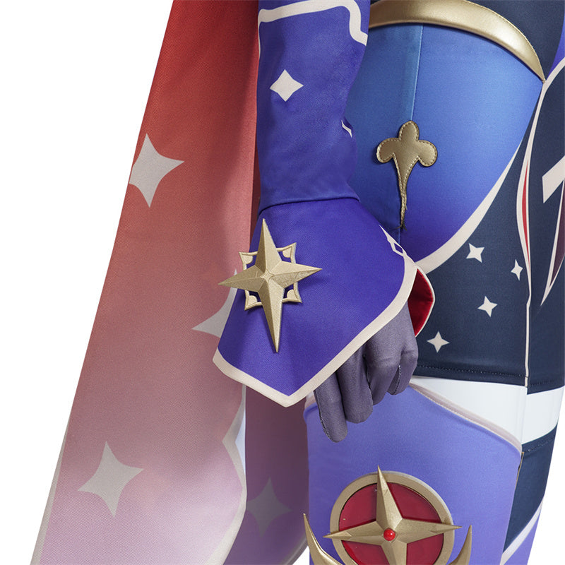 Genshin Impact Mona Megistus Cosplay Costume Anime Astrologist Purple Uniform Halloween Party Dress - Image 20