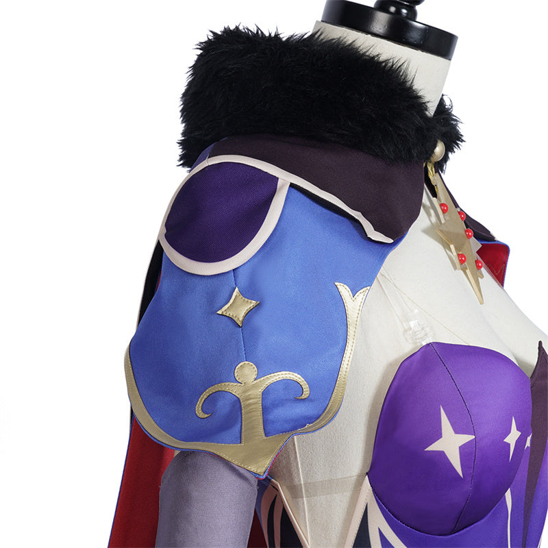 Genshin Impact Mona Megistus Cosplay Costume Anime Astrologist Purple Uniform Halloween Party Dress - Image 11