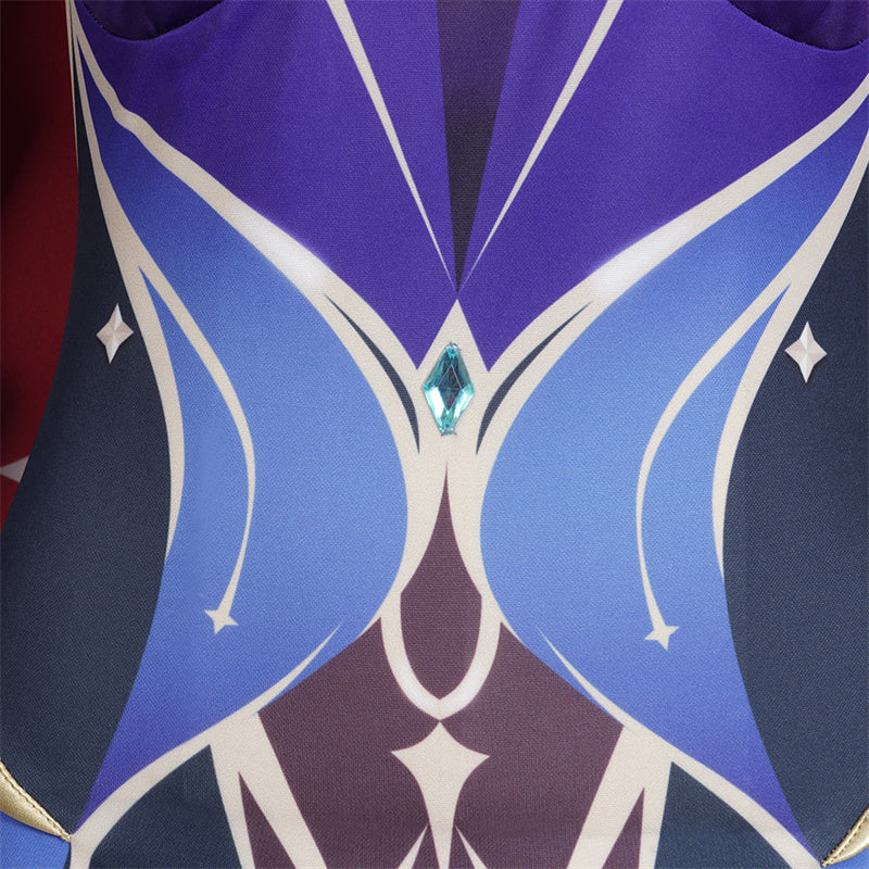 Genshin Impact Mona Megistus Cosplay Costume Anime Astrologist Purple Uniform Halloween Party Dress - Image 17