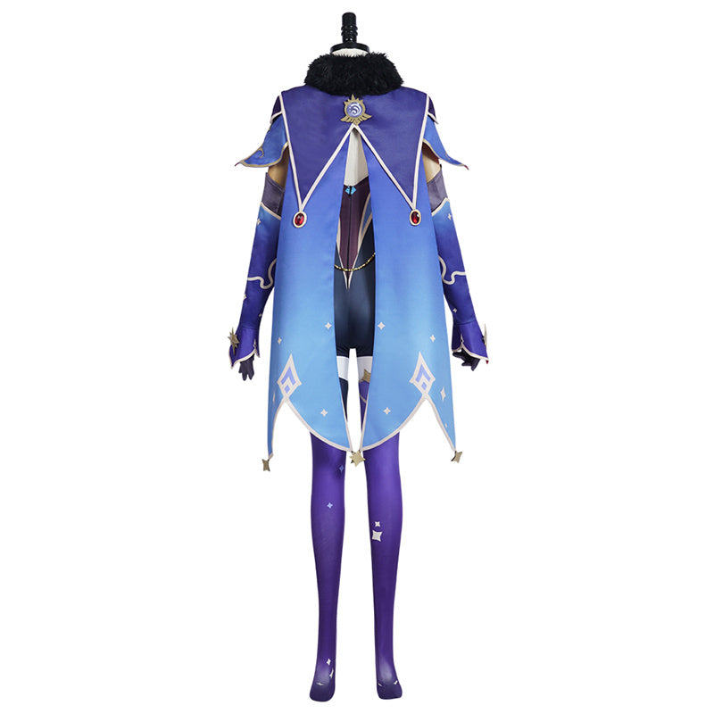Genshin Impact Mona Megistus Cosplay Costume Anime Astrologist Purple Uniform Halloween Party Dress - Image 5