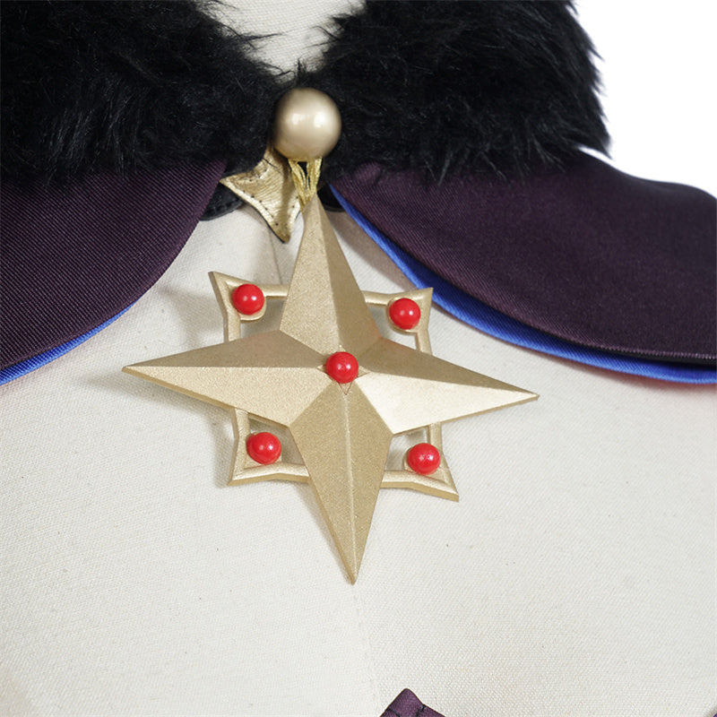 Genshin Impact Mona Megistus Cosplay Costume Anime Astrologist Purple Uniform Halloween Party Dress - Image 9