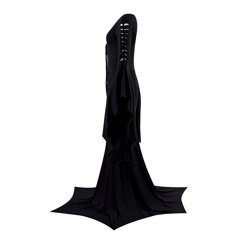 The Addams Family Morticia Costume Morticia Punk Gothic Dress Women Masquerade Party Evening Cosplay - Image 5