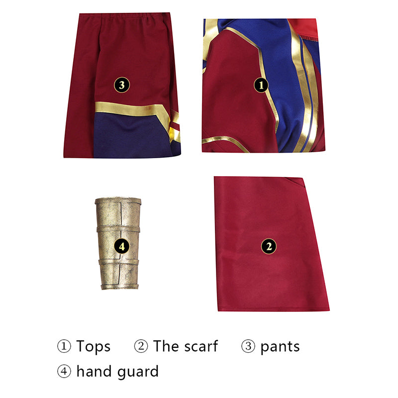 2023 Ms. Marvel Cosplay Captain Marvel Kamala Khan Costume Halloween Party Suit - Image 17