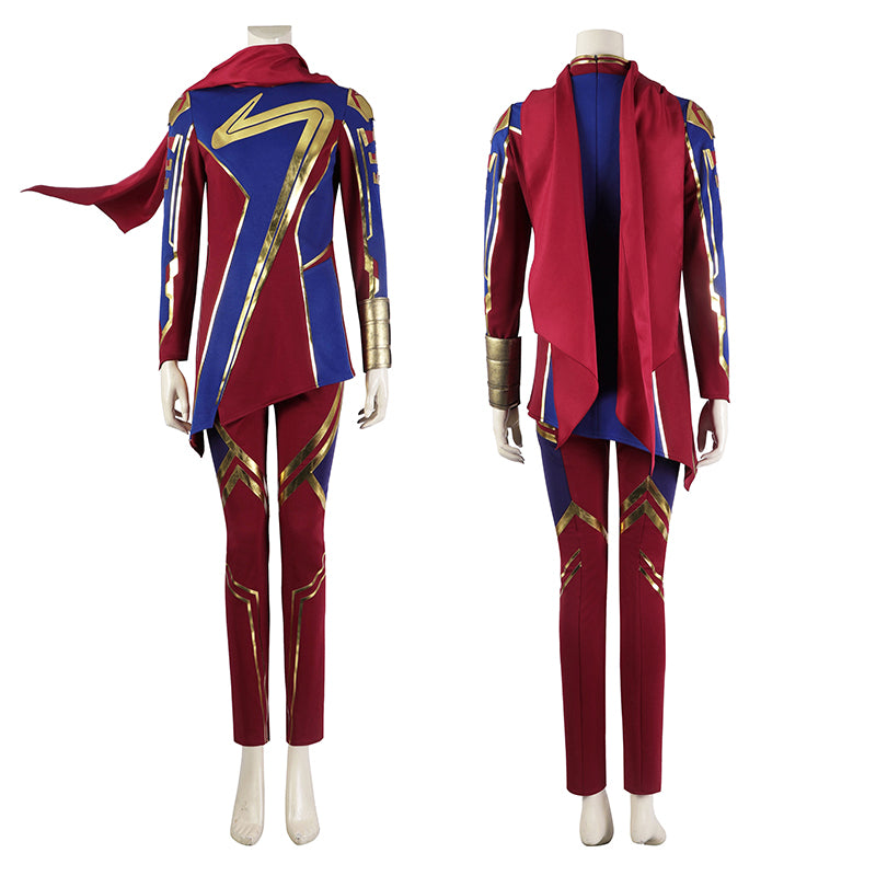 2023 Ms. Marvel Cosplay Captain Marvel Kamala Khan Costume Halloween Party Suit - Image 3