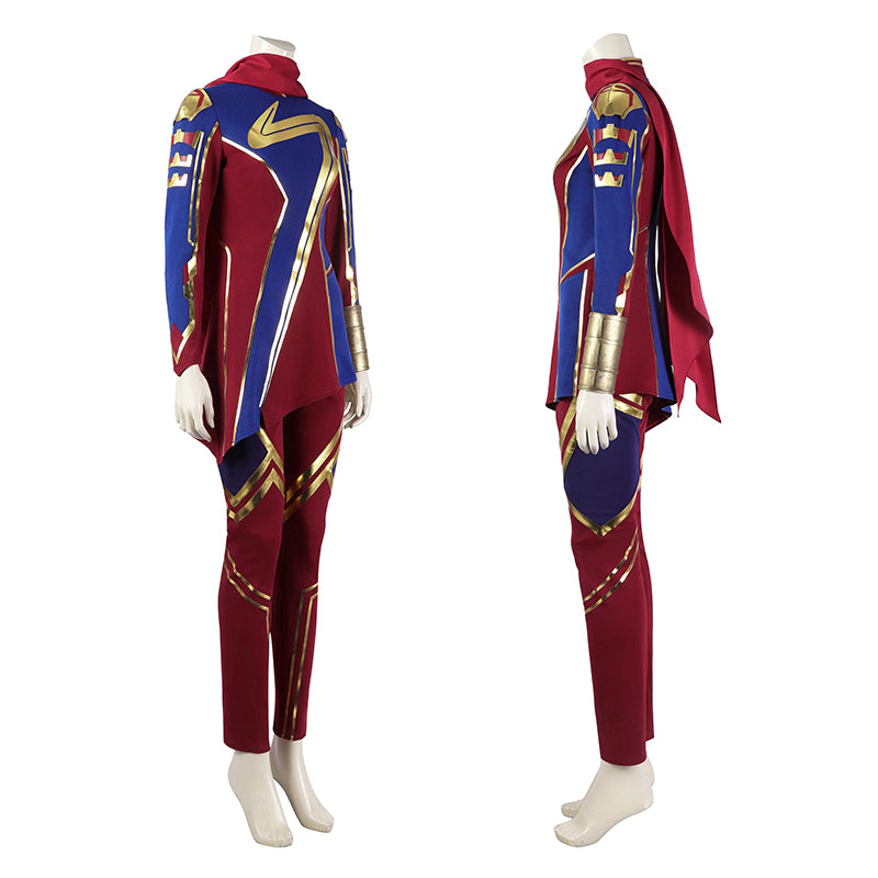 2023 Ms. Marvel Cosplay Captain Marvel Kamala Khan Costume Halloween Party Suit - Image 4