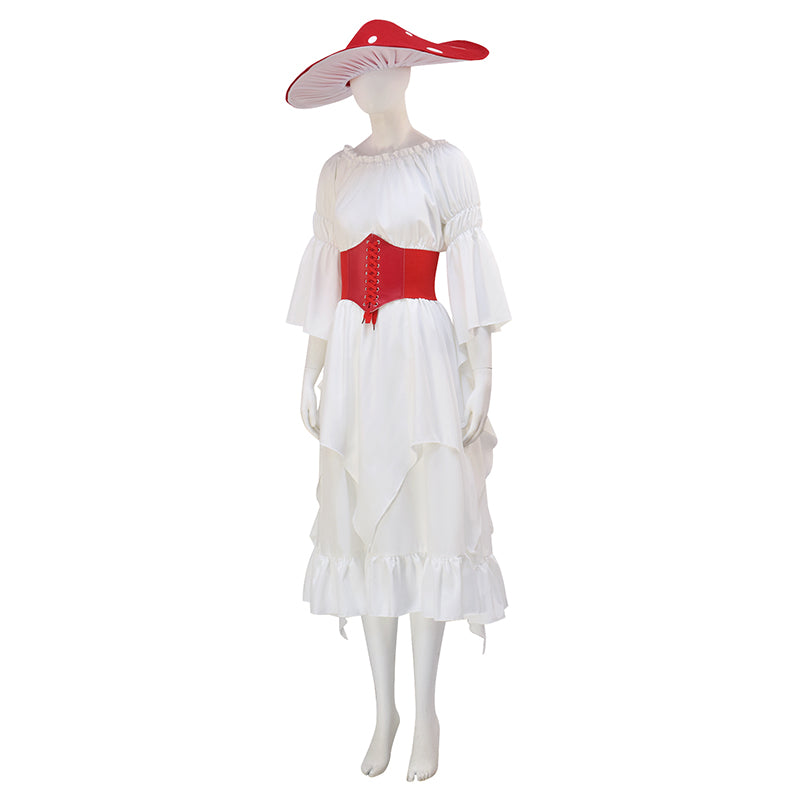Renaissance Mushroom Medieval Cosplay Costume Medieval Dress Victorian Fairy Retro Dress Halloween Suit - Image 3