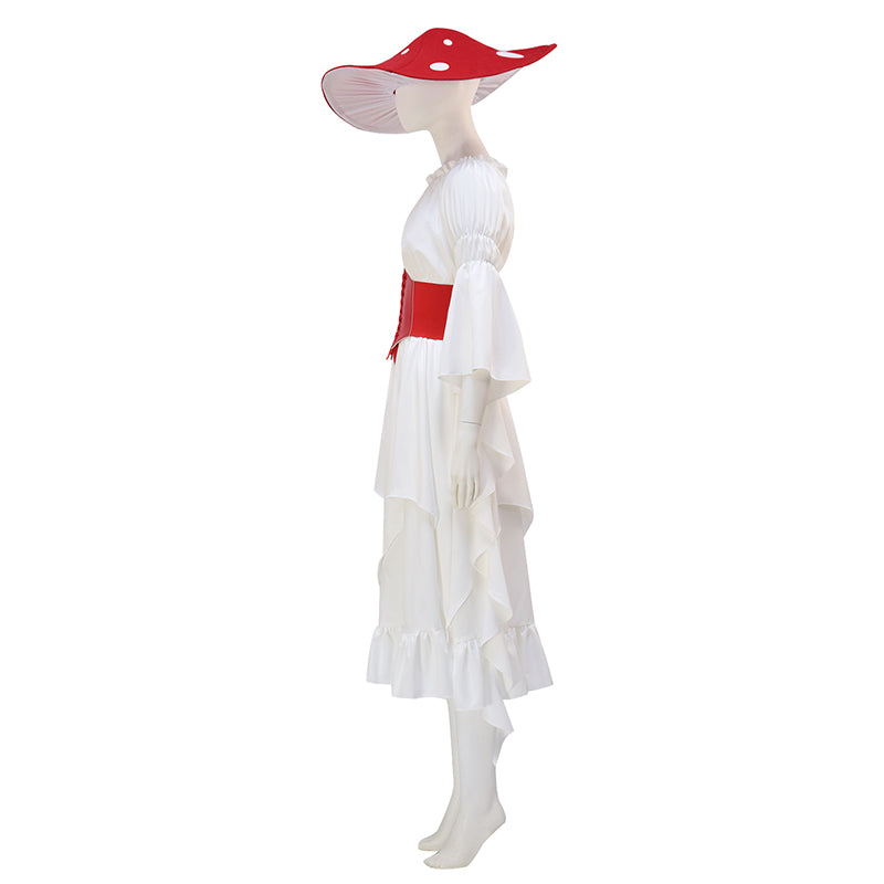 Renaissance Mushroom Medieval Cosplay Costume Medieval Dress Victorian Fairy Retro Dress Halloween Suit - Image 4