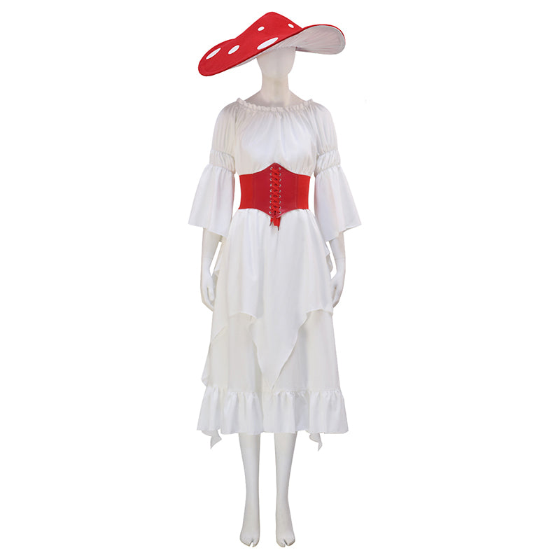 Renaissance Mushroom Medieval Cosplay Costume Medieval Dress Victorian Fairy Retro Dress Halloween Suit - Image 2