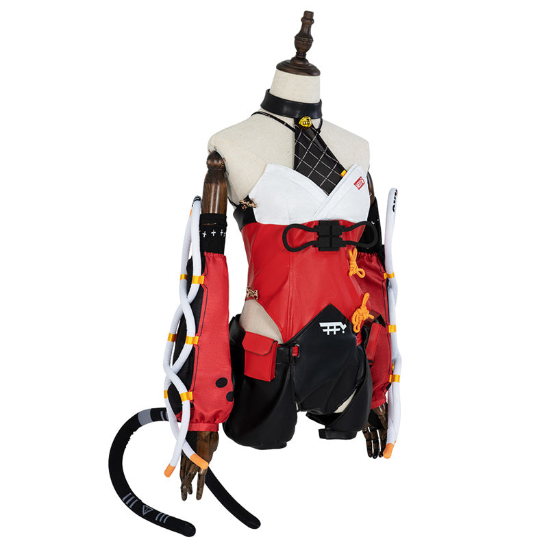 Zenless Zone Zero Nekomiya Mana Cosplay Costume Gameplay Women Suit Uniform With Tail - Image 4