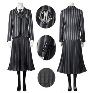 The Addams Family Wednesday Cosplay Costume Nevermore Academy School Uniform Halloween Outfit