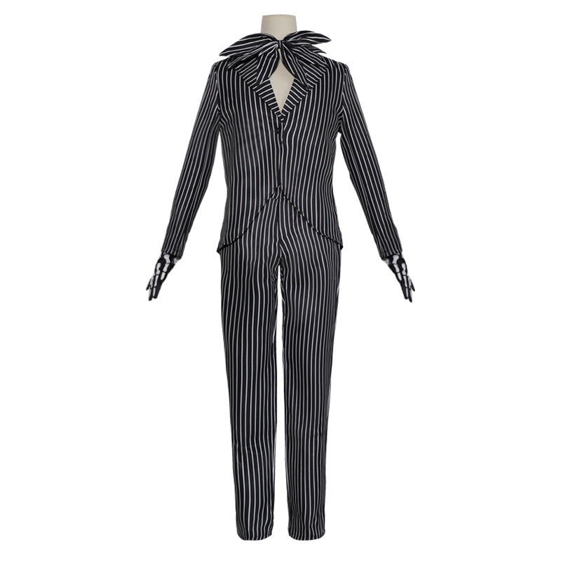 Nightmare Before Christmas Cosplay Jack/Sally Skelington Costume Halloween Carnival Suit - Image 4