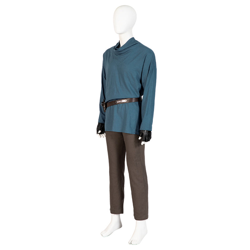 Obi-Wan Kenobi Costume Star Wars Jedi Master Cosplay Blue Shirt Suit Full Set - Image 6
