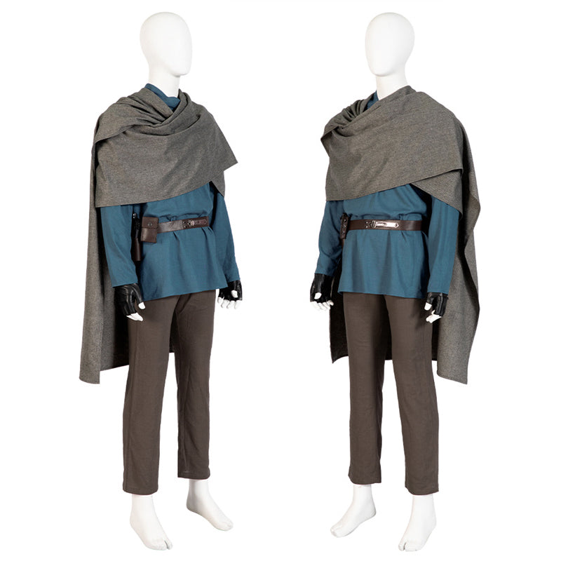 Obi-Wan Kenobi Costume Star Wars Jedi Master Cosplay Blue Shirt Suit Full Set - Image 5