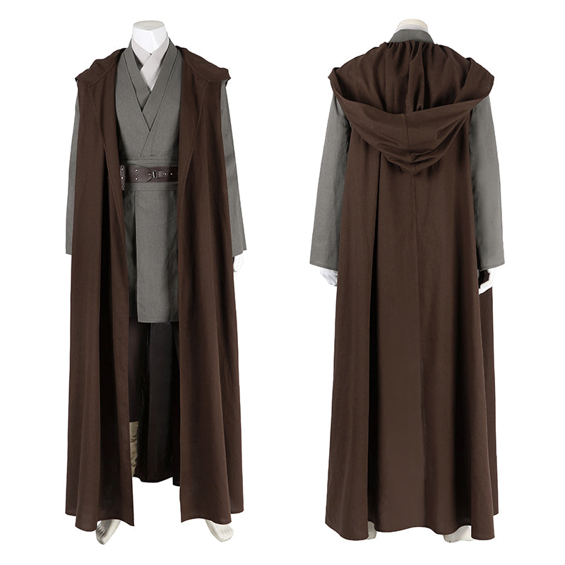 Obi-Wan Season 1 Cosplay Costumes Star Wars Obi-Wan Kenobi Grey Suit - Image 4