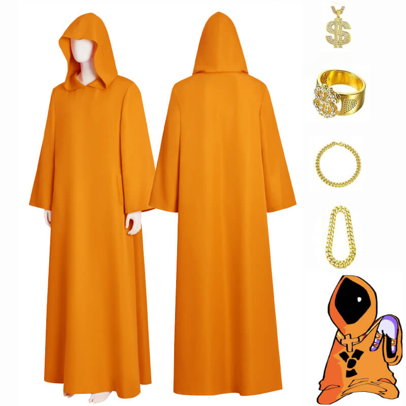 Orange Wizard Cloak Shadow Wizard Money Gang Orange Robe Halloween Costume