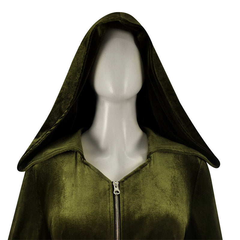 Star Wars Revenge of the Sith Padme Amidala Green Cloak Padme Velvet Dress Cosplay Costume - Image 11