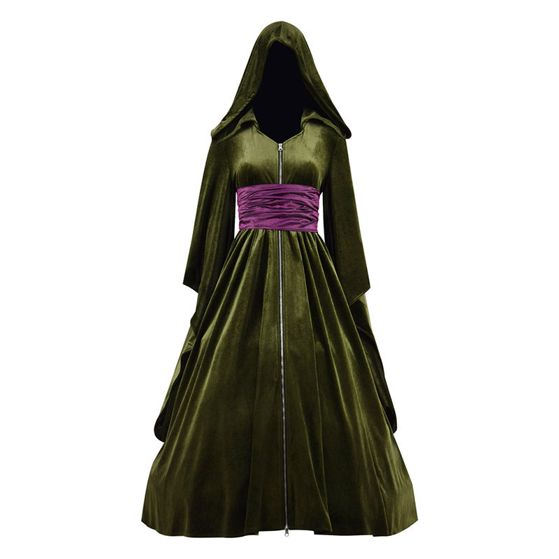 Star Wars Revenge of the Sith Padme Amidala Green Cloak Padme Velvet Dress Cosplay Costume - Image 2