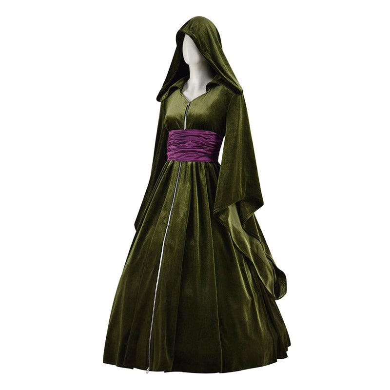 Star Wars Revenge of the Sith Padme Amidala Green Cloak Padme Velvet Dress Cosplay Costume - Image 3