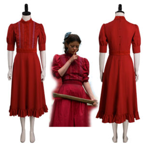 2022 Movie Pearl Cosplay Costume Pearl Red Dress Halloween Carnival Suit