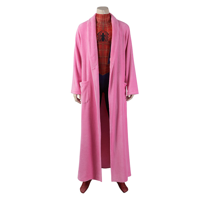 Spider-Man: Across The Spider-Verse Cosplay Costume Peter Parker Pink Robe Jumpsuit - Image 4