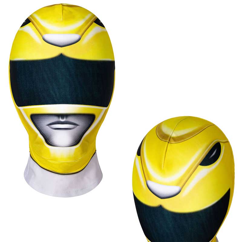 Kids Power Rangers Costume Yellow Ranger Cosplay Suit Zentai Jumpsuit - Image 9