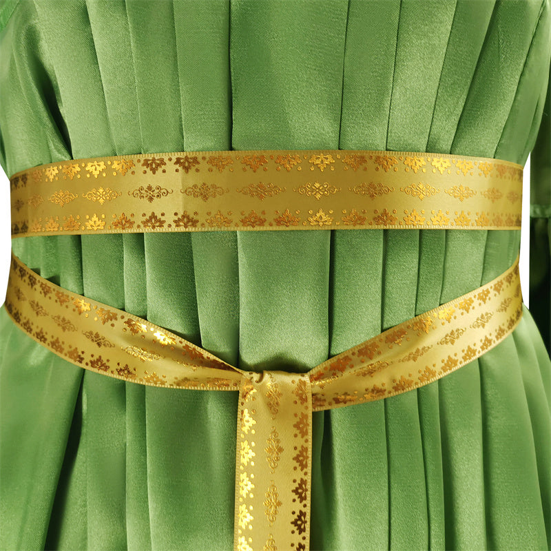 Star Wars: The Princess and The villain Leia Cosplay Costume Green Long Dress - Image 8