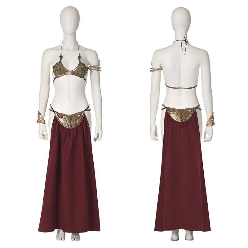 Star Wars Leia Cosplay Princess Leia Slave Costume Bikini Suit Outfit - Image 4