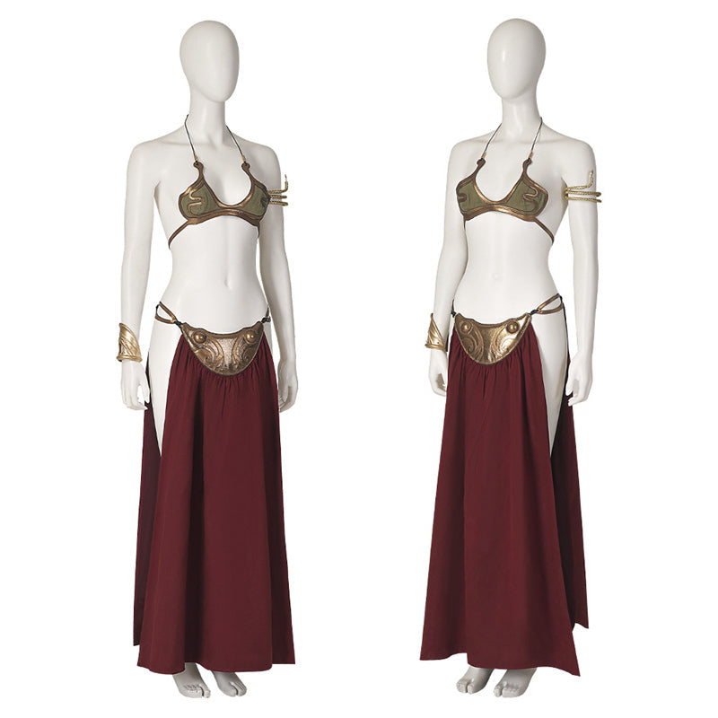 Star Wars Leia Cosplay Princess Leia Slave Costume Bikini Suit Outfit - Image 5