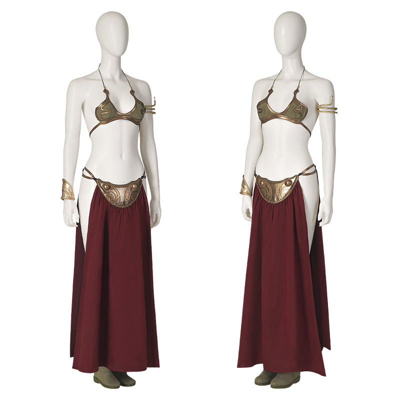Star Wars Leia Cosplay Princess Leia Slave Costume Bikini Suit Outfit - Image 3
