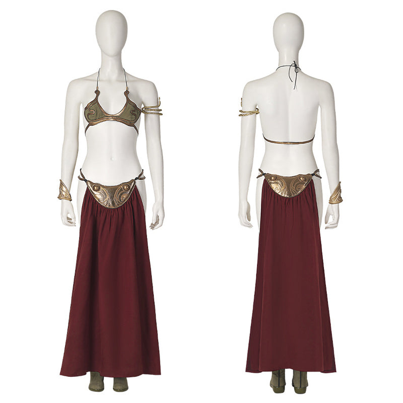 Star Wars Leia Cosplay Princess Leia Slave Costume Bikini Suit Outfit - Image 2
