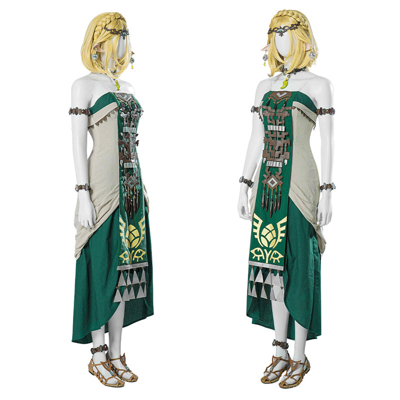 The Legend of Zelda: Tears of the Kingdom Cosplay Princess Zelda Zonai Dress Costume - Image 3
