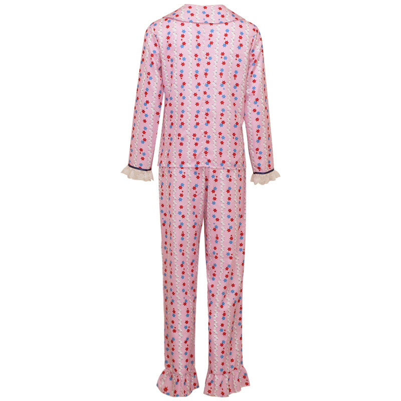 The Exorcist Regan Cosplay Costume Regan MacNeil Pink Top Pants Pajamas Halloween Outfit - Image 3