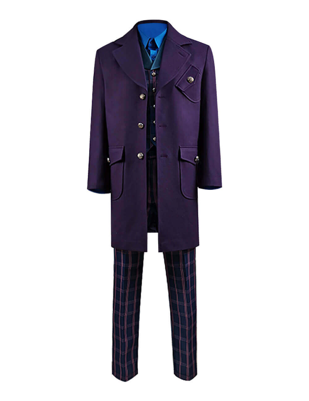 Doctor Who Series 12 The Master Coat Sacha Dhawan Purple Outfit Suit - Image 2