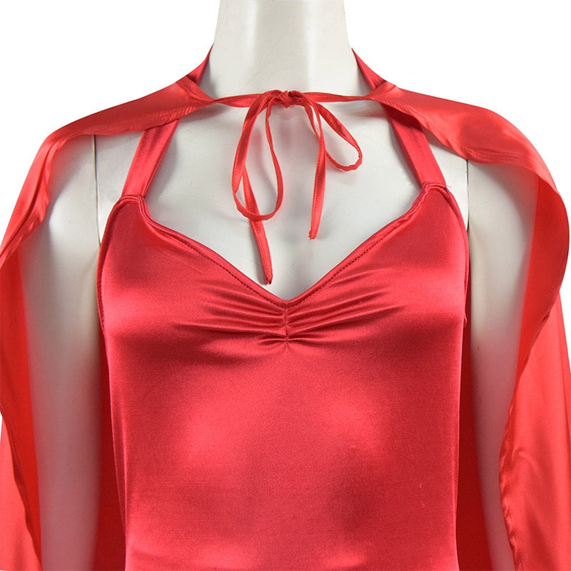 WandaVision Scarlet Witch Cosplay Costume Wanda Maximoff Women Red Jumpsuit - Image 6